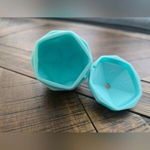 Teal Dice Shaped Container